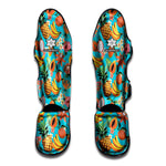 Vintage Tropical Fruits Pattern Print Muay Thai Shin Guard