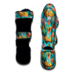 Vintage Tropical Fruits Pattern Print Muay Thai Shin Guard