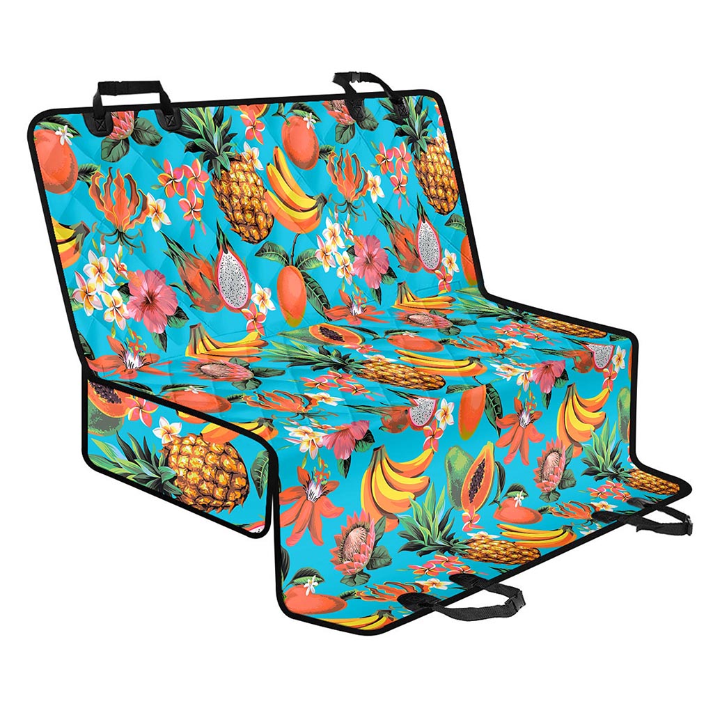 Vintage Tropical Fruits Pattern Print Pet Car Back Seat Cover
