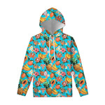 Vintage Tropical Fruits Pattern Print Pullover Hoodie
