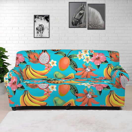 Vintage Tropical Fruits Pattern Print Sofa Cover