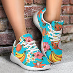 Vintage Tropical Fruits Pattern Print Sport Shoes GearFrost