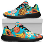 Vintage Tropical Fruits Pattern Print Sport Shoes GearFrost