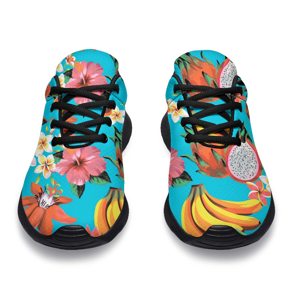 Vintage Tropical Fruits Pattern Print Sport Shoes GearFrost