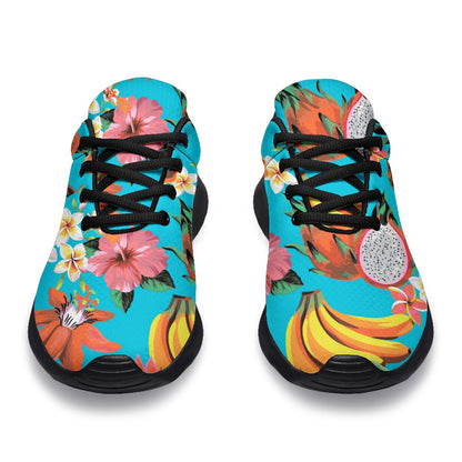 Vintage Tropical Fruits Pattern Print Sport Shoes GearFrost