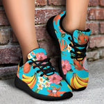 Vintage Tropical Fruits Pattern Print Sport Shoes GearFrost