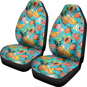 Vintage Tropical Fruits Pattern Print Universal Fit Car Seat Covers