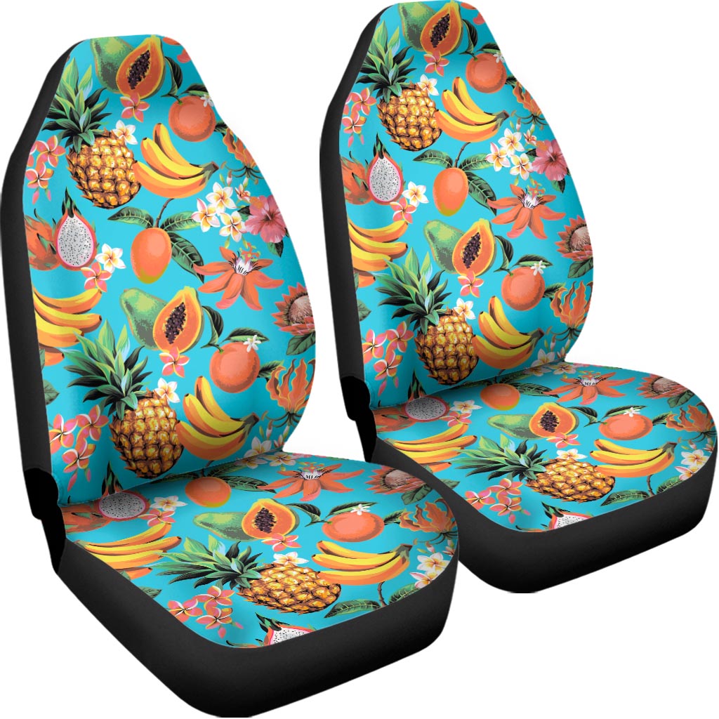 Vintage Tropical Fruits Pattern Print Universal Fit Car Seat Covers