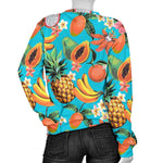 Vintage Tropical Fruits Pattern Print Women's Crewneck Sweatshirt GearFrost
