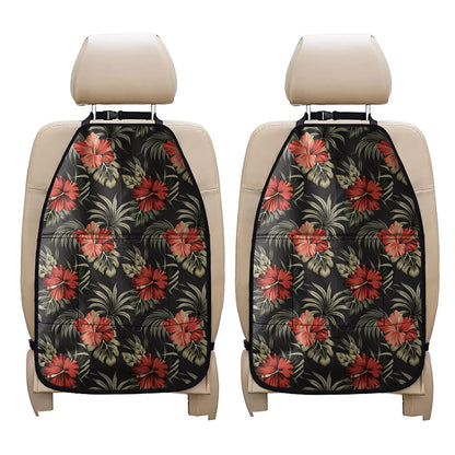 Vintage Tropical Hibiscus Floral Print Car Seat Organizers