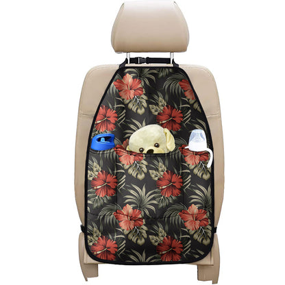 Vintage Tropical Hibiscus Floral Print Car Seat Organizers