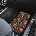Vintage Tropical Hibiscus Floral Print Front Car Floor Mats