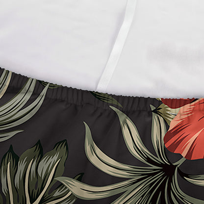 Vintage Tropical Hibiscus Floral Print Sofa Cover