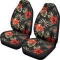Vintage Tropical Hibiscus Floral Print Universal Fit Car Seat Covers