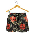 Vintage Tropical Hibiscus Floral Print Women's Shorts