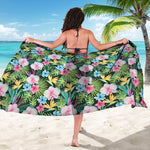 Vintage Tropical Jungle Hawaiian Print Beach Sarong Wrap