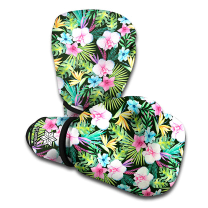 Vintage Tropical Jungle Hawaiian Print Boxing Gloves