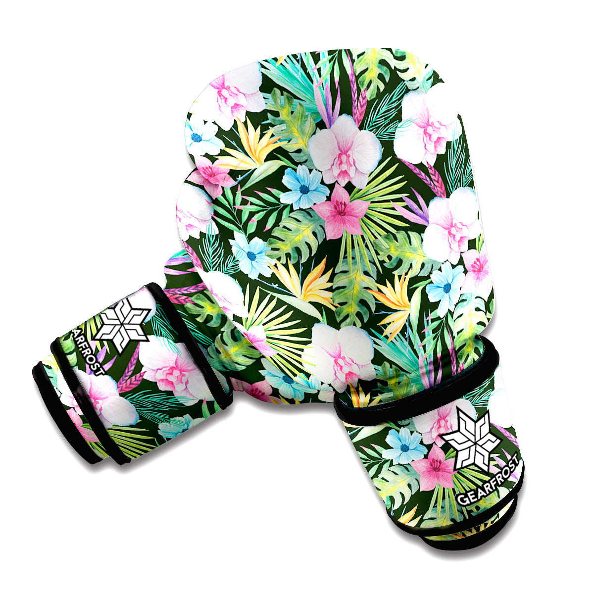 Vintage Tropical Jungle Hawaiian Print Boxing Gloves