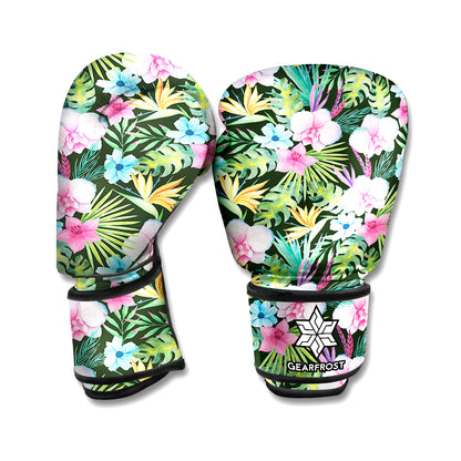 Vintage Tropical Jungle Hawaiian Print Boxing Gloves