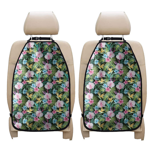 Vintage Tropical Jungle Hawaiian Print Car Seat Organizers
