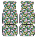 Vintage Tropical Jungle Hawaiian Print Front and Back Car Floor Mats
