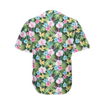 Vintage Tropical Jungle Hawaiian Print Men's Baseball Jersey