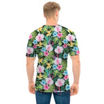 Vintage Tropical Jungle Hawaiian Print Men's T-Shirt