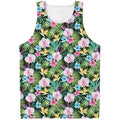 Vintage Tropical Jungle Hawaiian Print Men's Tank Top