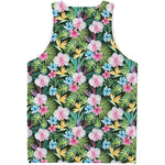 Vintage Tropical Jungle Hawaiian Print Men's Tank Top