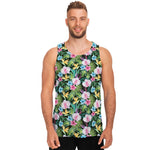 Vintage Tropical Jungle Hawaiian Print Men's Tank Top