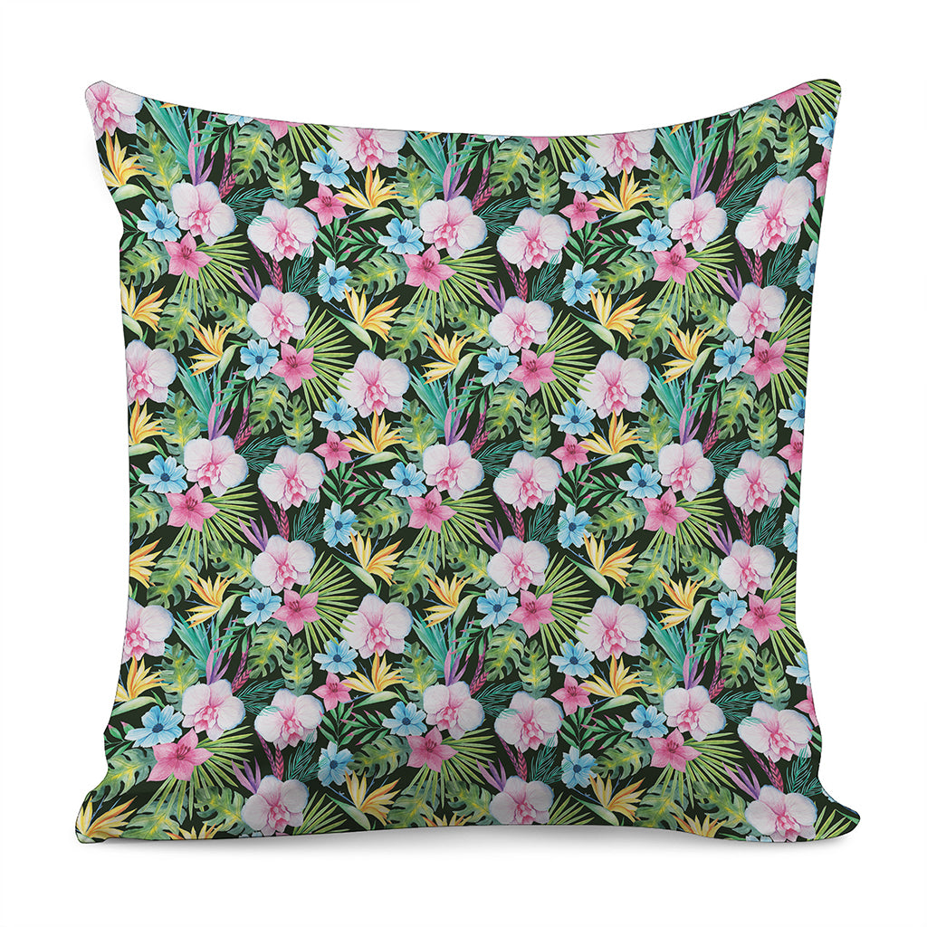 Vintage Tropical Jungle Hawaiian Print Pillow Cover