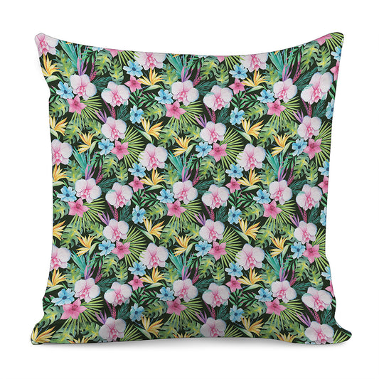 Vintage Tropical Jungle Hawaiian Print Pillow Cover