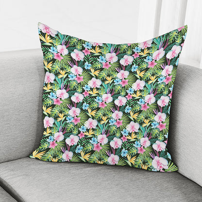 Vintage Tropical Jungle Hawaiian Print Pillow Cover