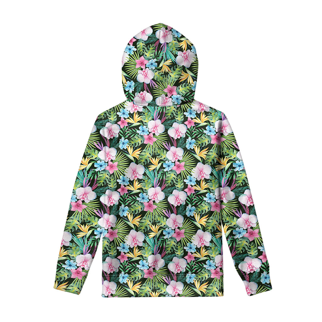 Vintage Tropical Jungle Hawaiian Print Pullover Hoodie