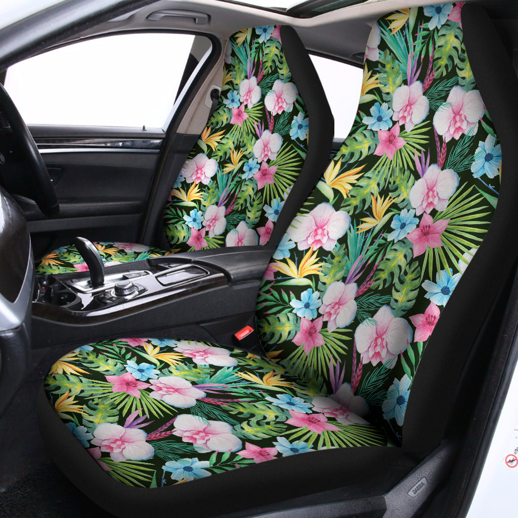 Vintage Tropical Jungle Hawaiian Print Universal Fit Car Seat Covers