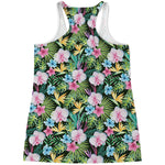 Vintage Tropical Jungle Hawaiian Print Women's Racerback Tank Top