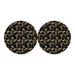 Vintage Tropical Tiger Pattern Print Car Coasters