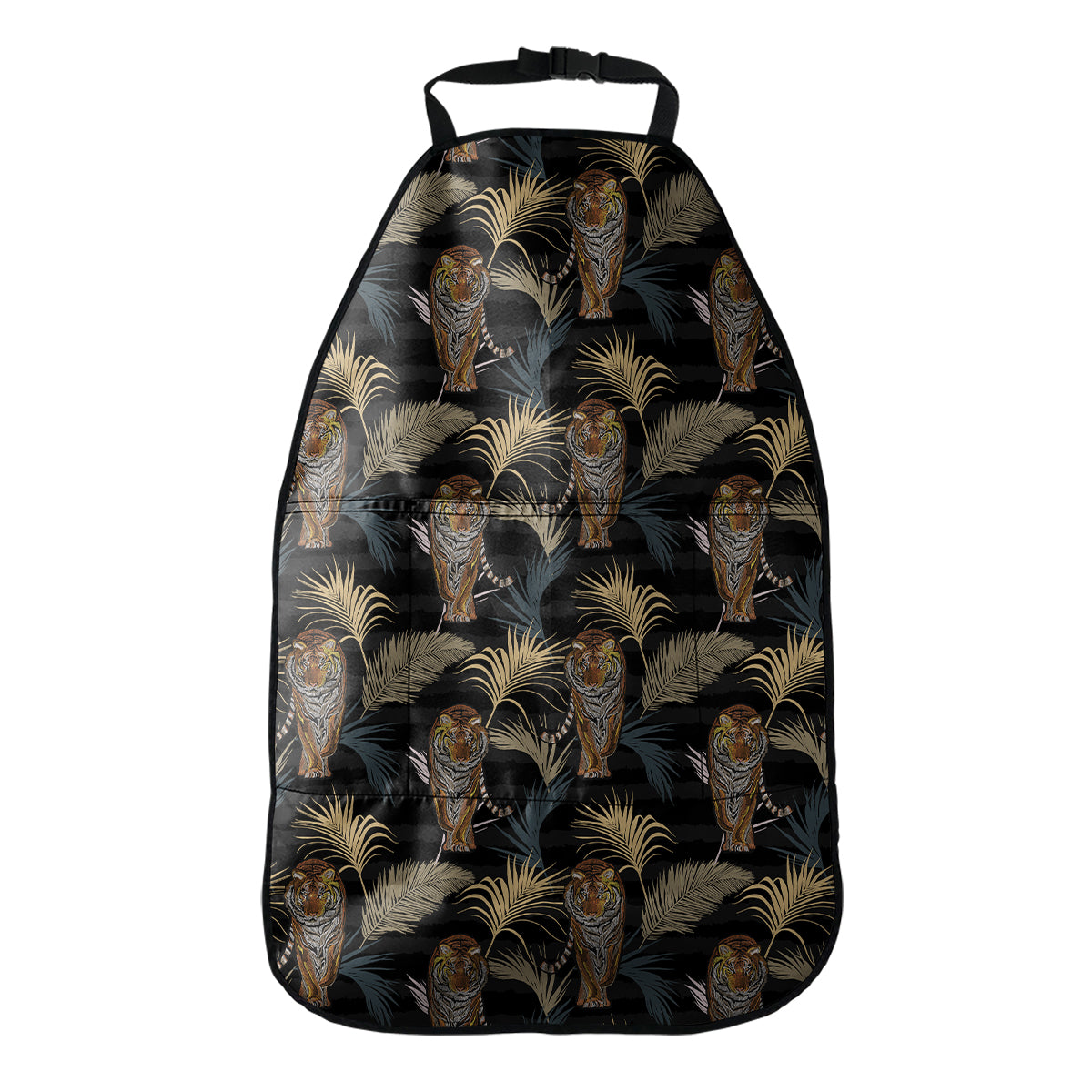 Vintage Tropical Tiger Pattern Print Car Seat Organizers