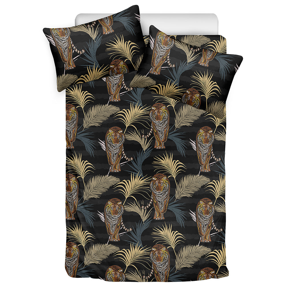 Vintage Tropical Tiger Pattern Print Duvet Cover Bedding Set