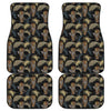 Vintage Tropical Tiger Pattern Print Front and Back Car Floor Mats