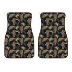 Vintage Tropical Tiger Pattern Print Front Car Floor Mats