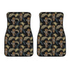 Vintage Tropical Tiger Pattern Print Front Car Floor Mats