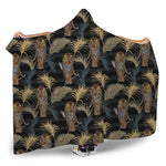 Vintage Tropical Tiger Pattern Print Hooded Blanket