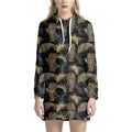 Vintage Tropical Tiger Pattern Print Pullover Hoodie Dress
