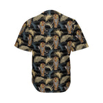 Vintage Tropical Tiger Pattern Print Men's Baseball Jersey