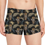 Vintage Tropical Tiger Pattern Print Men's Boxer Briefs