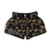 Vintage Tropical Tiger Pattern Print Muay Thai Boxing Shorts