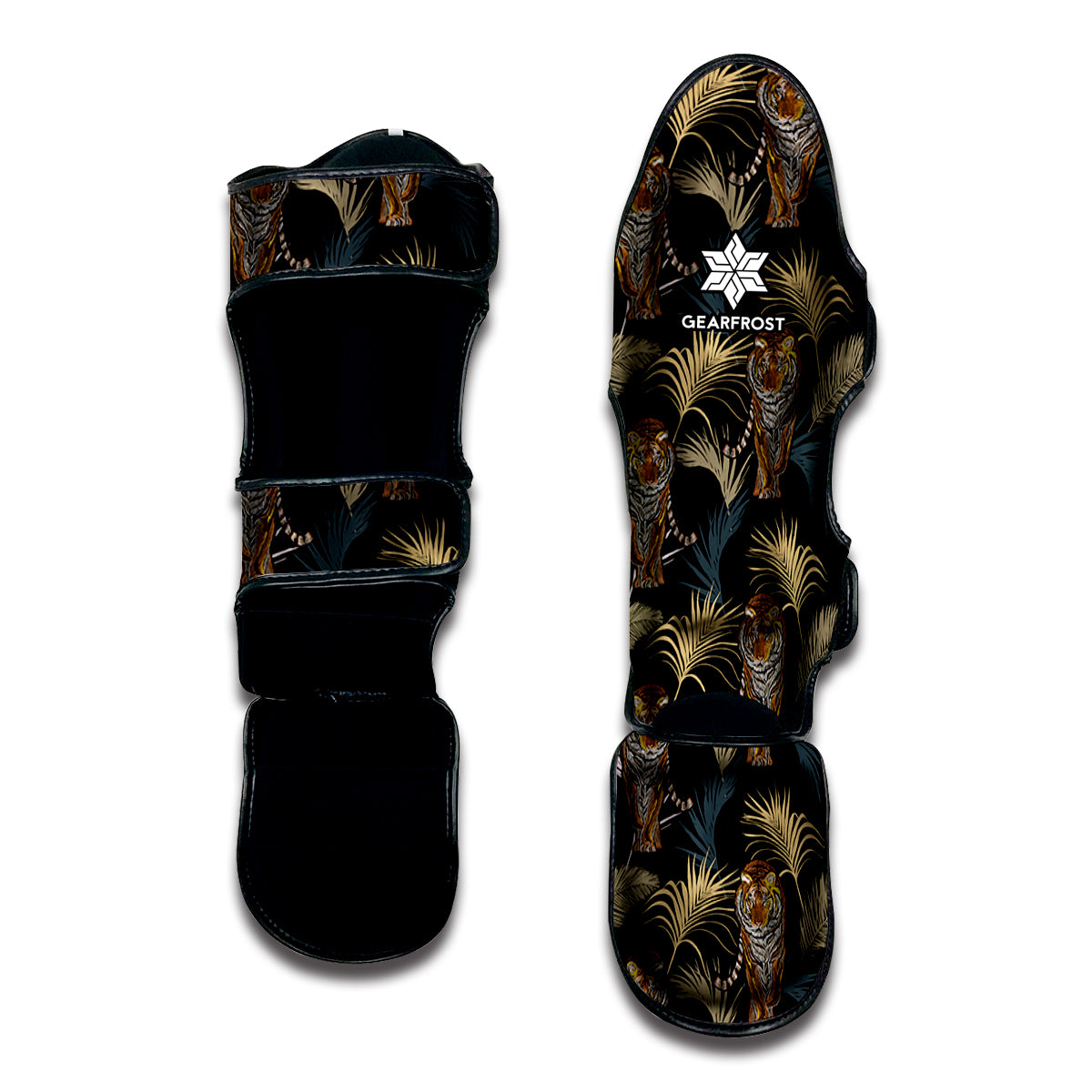 Vintage Tropical Tiger Pattern Print Muay Thai Shin Guard