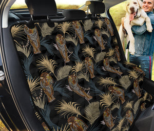 Vintage Tropical Tiger Pattern Print Pet Car Back Seat Cover