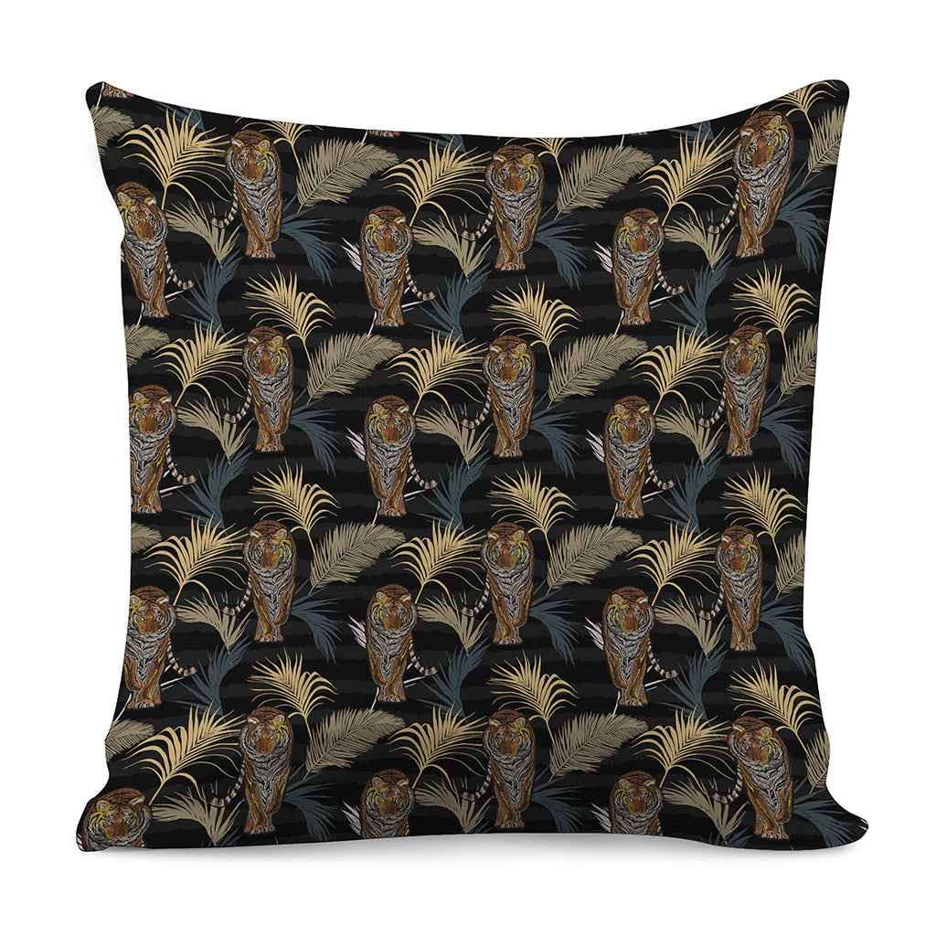 Vintage Tropical Tiger Pattern Print Pillow Cover